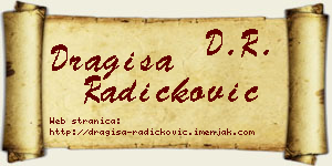 Dragiša Radičković vizit kartica